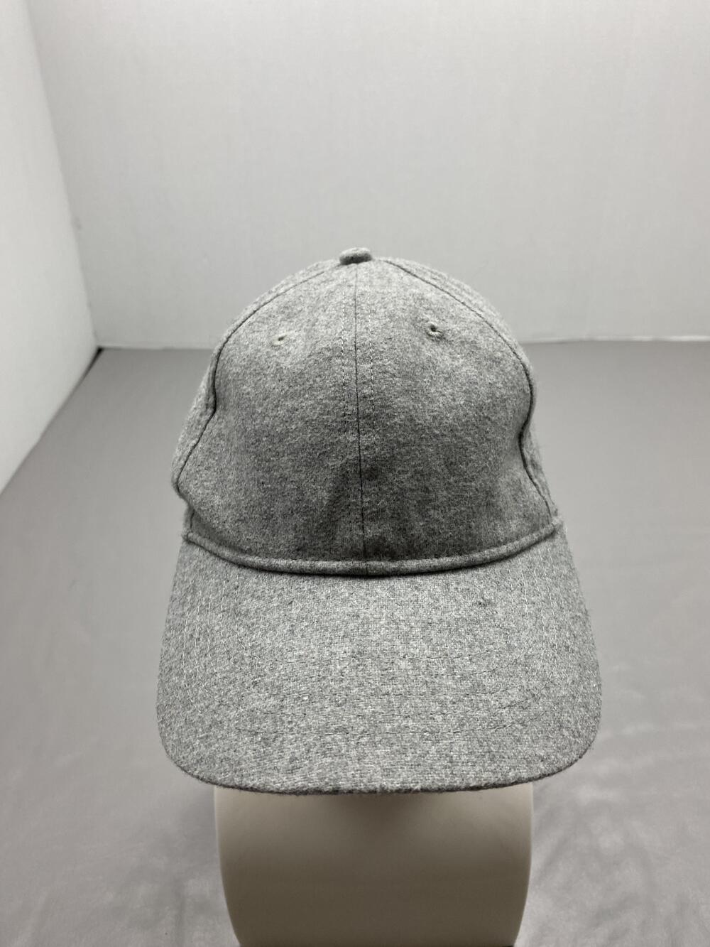 Hat Cap Strap Back One Size Gray Wool Felt Baseball Cap Adjustable Mens